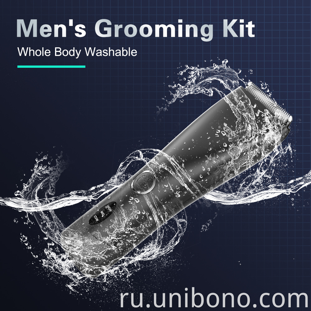 Waterpoof painless rechargeable men's body hair trimmer